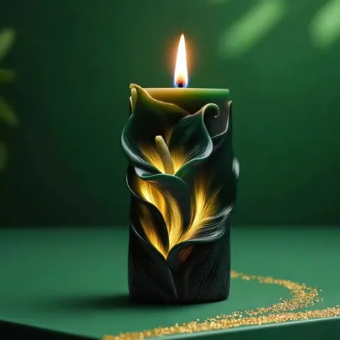 Calla Lily Embossed Candle Silicone Mold 3D Flower Design DIY Aromatherapy Candle Making Tool Artistic Home Decoration Handicraft Accessory