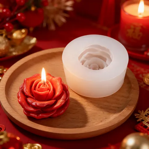 3D Rose Flower Silicone Mold For Handmade Soap Candle Plaster Ornament Decoration DIY Fondant Mousse Cake Decorating Tools