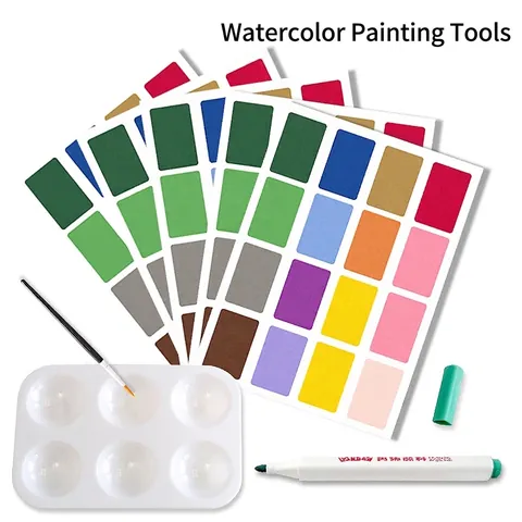 Kinder DIY Malwerkzeug Set Mit Kunststoff Palette Aquarell Pinsel Und Acryl Marker Graffiti Kunstbedarf Für Kinder Schule