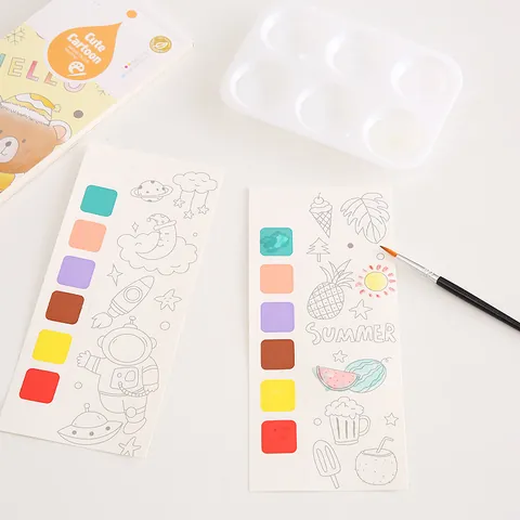 Kinder DIY Malwerkzeug Set Mit Kunststoff Palette Aquarell Pinsel Und Acryl Marker Graffiti Kunstbedarf Für Kinder Schule