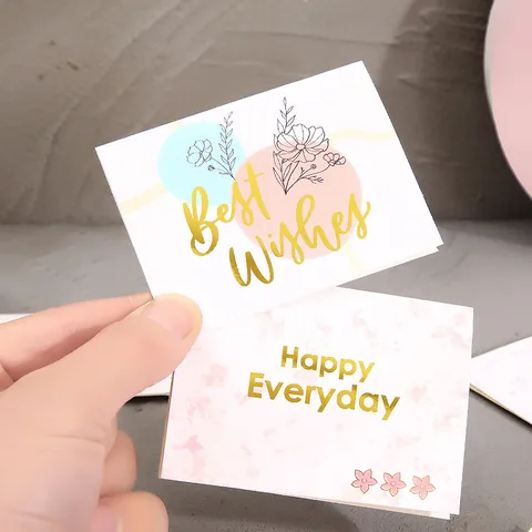 Kreative Heißfolienprägung Floral Grußkarte Mini Geschenkkarte Mit Umschlägen Für Geburtstag Hochzeit Danke Beste Wünsche Einladungskarte
