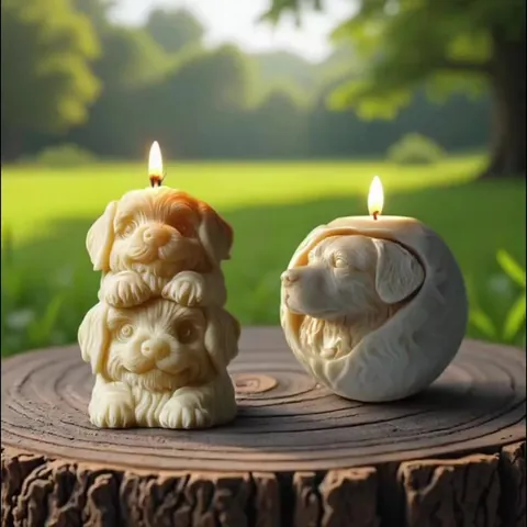 DIY Animal Series Dog Shaped Silicone Mold For Candle Gypsum Ornament Making 3D Puppy Poodle Molds Decorative Crafts Making