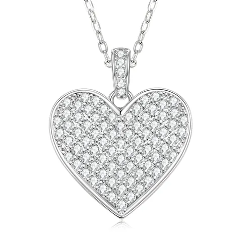 Mode Herz Anhänger Halskette Zirkonia Kupferkette 14K Vergoldet Herz Schlüsselbein Kette Für Damen Süßer Leichter Luxus Schmuck