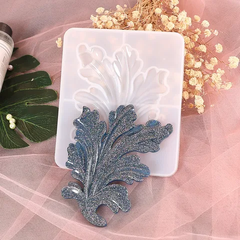 Molde de Silicona DIY con Forma de Hoja de Rosa Peonía y Cerezo para Fundición de Resina Joyería Ornamentos de Epoxi