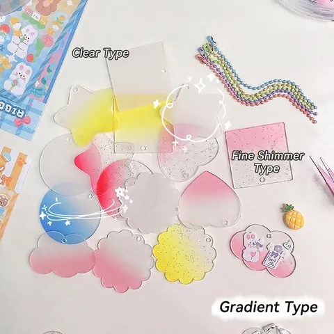 DIY Guka Sticker Set For Kids Cute Cartoon Animal Acrylic Keychain Making Kit Educational Scrapbooking Stickers Decoration Material Gift