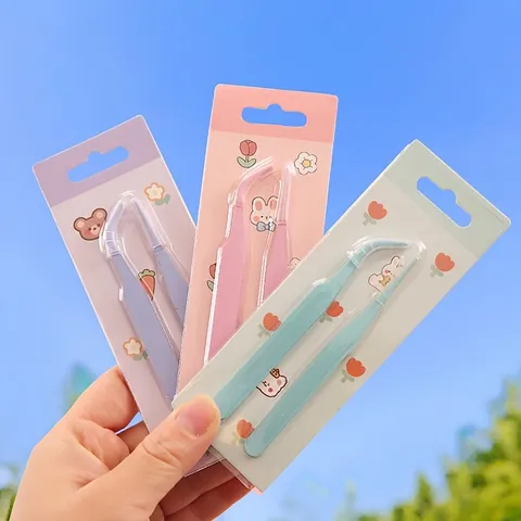 Edelstahl Macaron Pinzetten-Set Gerade Und Gebogene Spitzen Für DIY Journaling Handkonto Bastelwerkzeug Mehrfarbig Rosa Lila Scrapbooking Zubehör