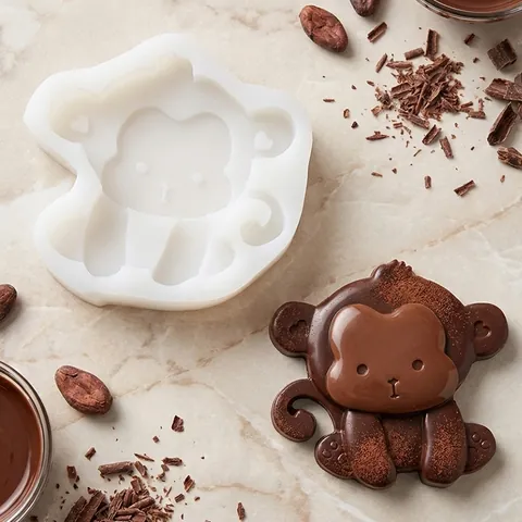 Monkey Shape Silicone Mold For DIY Aromatherapy Candle Plaster Ornament Chocolate Cake Biscuit Baking Tools Resin Craft Mold