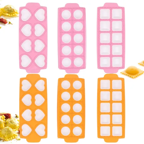 Plastic Ravioli Mold Heart Round Square Shapes Chocolate Fondant Cake Decorating Tool Baking Mold Kitchen Accessories