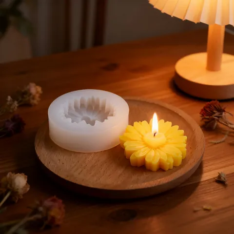 Gänseblümchen Sonnenblume Herz Silikonform Für Duftkerze Wachs Gips Mousse Kuchen Backen Handgemachte Seife Machen Blumenform