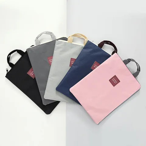 Waterproof Oxford Cloth Laptop Sleeve Bag Minimalist Business Handbag Portable Document Case For Men Women Office School Supplies