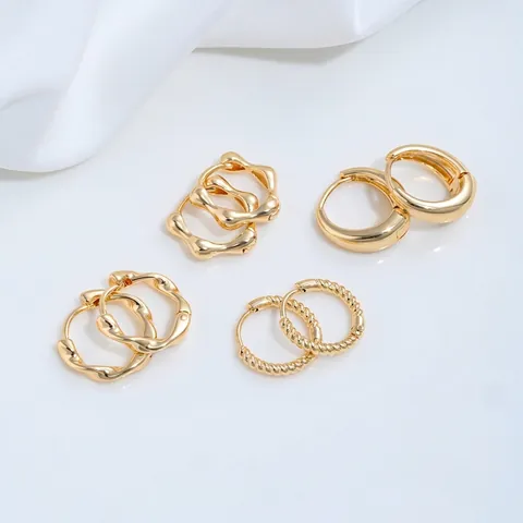 Titanium Steel Irregular Twisted Hoop Earrings Non-fading Gold Silver Plated Geometric Earring Accessories For Women Jewelry