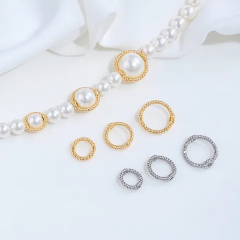 Anneaux d'Espacement en Acier Titane Tressé Qui Ne Se Décolorent Pas Fournitures Bijoux DIY Pour la Fabrication de Colliers et Bracelets en Perles et Cristal