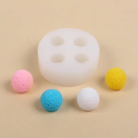 3D Bayberry Ball Silicone Mold Fruit Textured Sphere Shape For Ice Cube Jelly Chocolate Maker Home Kitchen Baking Tool