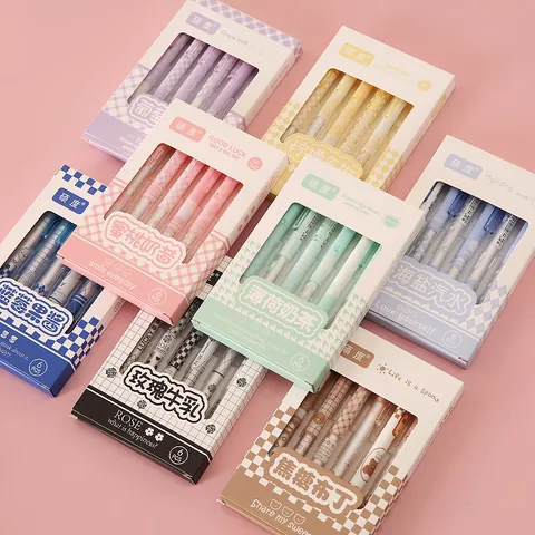Retractable Gel Pen Set 0.5mm Quick Dry Ink Pens Fine Point Aesthetic School Office Stationery Writing Pens For Student Exam Writing Supplies