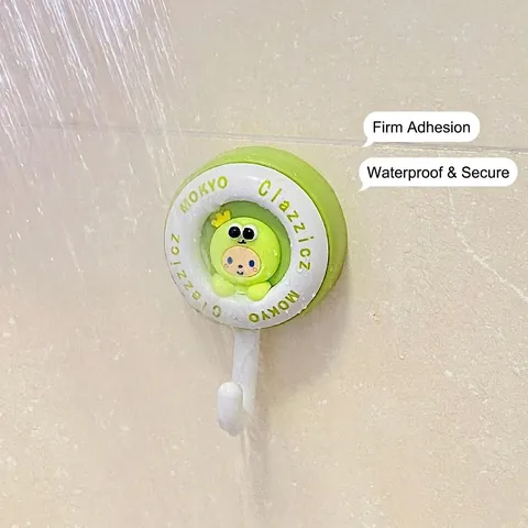 Cute Cartoon Animal Adhesive Wall Hooks ABS Strong Punch-Free Seamless Decorative Hooks For Kitchen Bathroom Door Back Home Storage Organizer