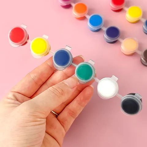 Mehrfarbiges Acrylfarben Set Für DIY Studenten Kunst Malerei Wasserdichter Pigmentstreifen Mit Pinsel Für Steine Basteln