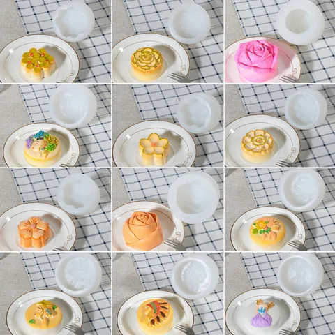 DIY Silicone Mold For Flower Bouquet Chocolate Fondant Cake Decoration Scented Candle Aroma Stone Soap Making Flower Relief Indian Girl Pattern Crafting Mold