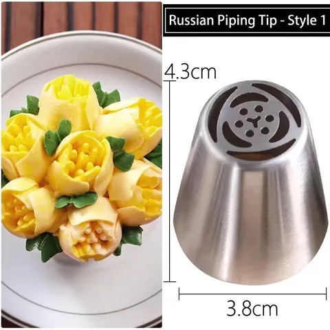 Russian Piping Tips 304 Stainless Steel Large Cake Decorating Tools For Rose Flower Bouquet Cream Icing Nozzles Baking Accessory