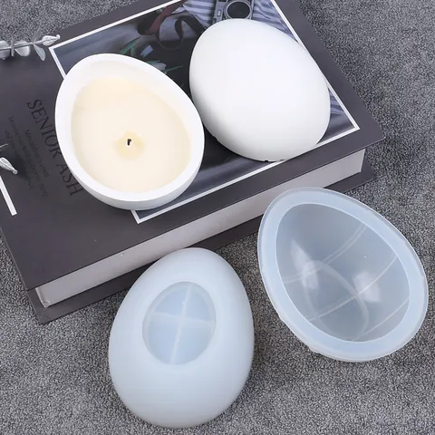 Stampo in Silicone per Portacandele Creativo a Forma di Uovo Fai-da-te per Decorazione Interna