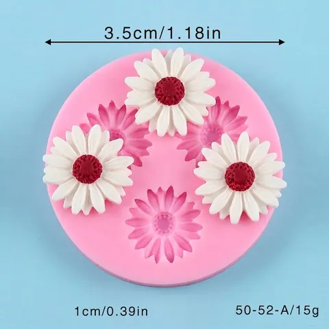 Triple Flower Sphere Silicone Mold For DIY Epoxy Resin Furniture Decor Baking Tools Fondant Cake Chocolate Mold Daisy Pattern