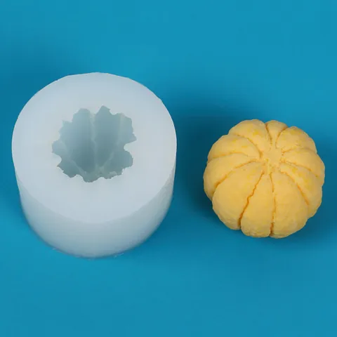 Stampo in Silicone 3D a Forma di Zucca per Dolci Pasquali Fai da Te Candele Profumate Squishy Strumento per Sapone Fatto a Mano Halloween