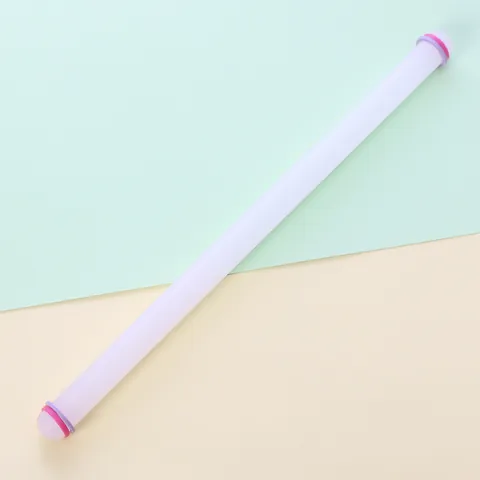15 Inch Non-Stick Fondant Rolling Pin With Thickness Adjustment Rings PP Plastic Rolling Pin For Cake Decorating Baking Tool