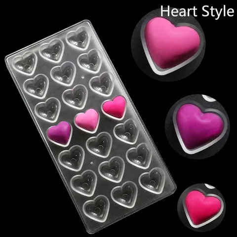 Hard Plastic Chocolate Mold Rose Heart Mahjong Pattern Transparent Baking Tool For DIY Candy Making Reusable Tray Bakeware