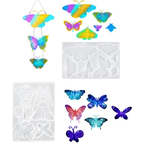 DIY Butterfly Insect Silicone Resin Mold For Jewelry Making Keychain Pendant Earrings Necklace Brooch Handicraft Tools