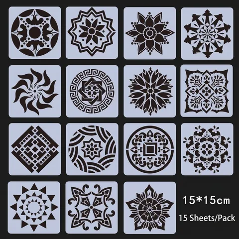 Mandala Painting Stencils Hollow Out Drawing Templates For DIY Wall Furniture Wood Rock Fabric Decorative Art Craft Stencil