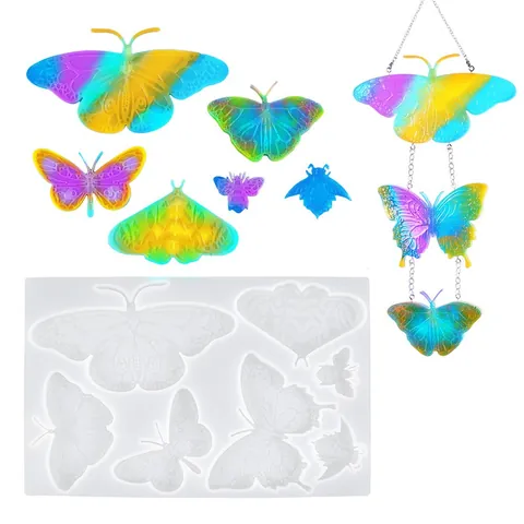 DIY Butterfly Insect Silicone Resin Mold For Jewelry Making Keychain Pendant Earrings Necklace Brooch Handicraft Tools