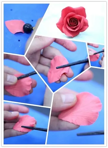 Professional Plastic Fondant Flower Sculpting Modeling Tool Set For DIY Cake Decoration And Clay Crafting Black Baking Set