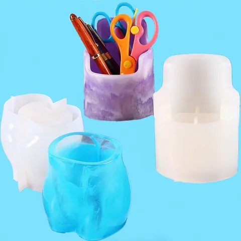 DIY Silicone Mold Human Body Butt Shape Resin Casting Mold For Creative Flower Pot Pen Holder Desktop Decoration Arts Crafts
