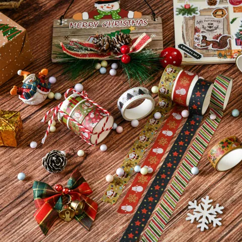 Weihnachten Washi Tape Set Kreative Cartoon DIY Scrapbooking Dekorative Klebeband Merry Christmas Tagebuch Aufkleber Für Geschenkverpackung Schreibwaren