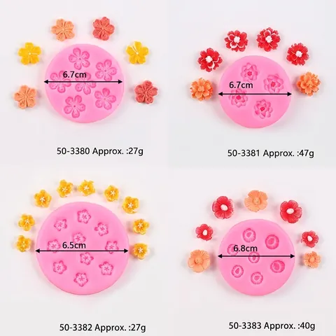 Silicone Flower Mold For Fondant Chocolate Daisy Sunflower Shape Cake Decorating Tools Aromatherapy Plaster Epoxy Resin Craft Baking Accessory