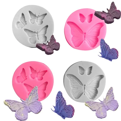 Butterfly Silicone Mold Simulation Butterfly Decoration For Cake Dessert Chocolate Fondant DIY Epoxy Resin Clay Plaster Mold