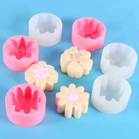 Chrysanthemum Sunflower Series DIY Silicone Mold For Aromatherapy Candle Soap Gypsum Resin Handmade Crafting Tool