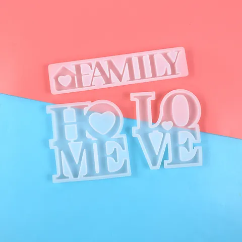 DIY Silicone Resin Molds English Letters LOVE HOME FAMILY Shape For Epoxy Resin Casting Craft Home Table Decor Ornament Making