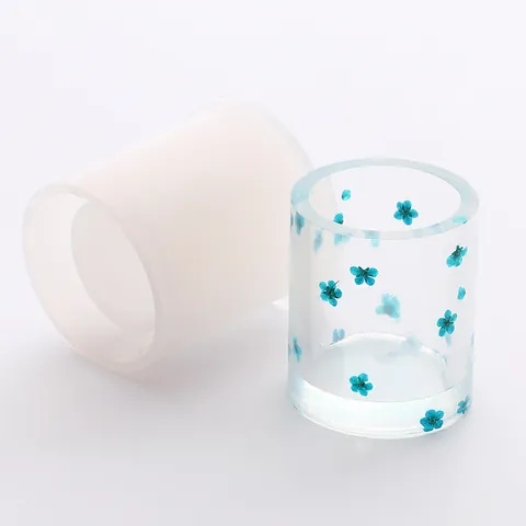 DIY Crystal Resin Silicone Mold For Pen Holder Round Square Jewelry Storage Box Desktop Ornament Handmade Craft Tools