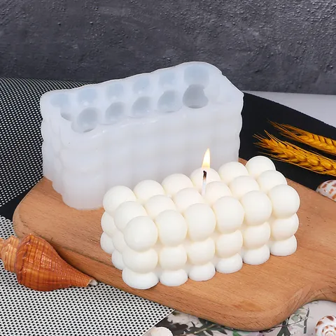 Rechthoekige Bellenkubus Siliconen Vorm Voor DIY Chocolade Mousse Fondant Taart Bakken Aromatherapie Kaars Gips Vorm
