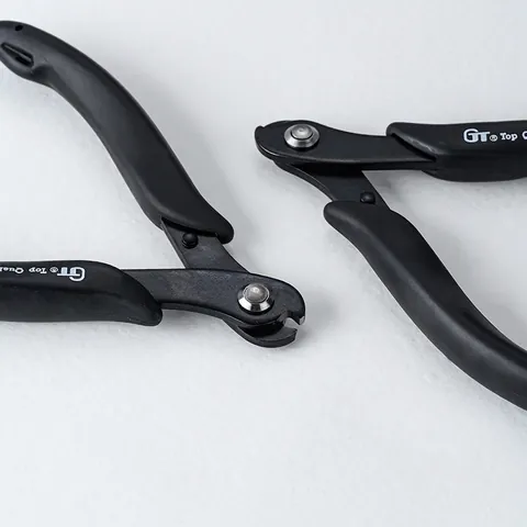 GT Professional Jewelry Pliers Stainless Steel Wire Cutter DIY Hand Tool With Black Ergonomic Non-Slip Handle For Beading
