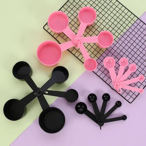 Plastic Measuring Spoon Set With Scale Markings For Baking Modern DIY Kitchen Measuring Tools For Dry Liquid Ingredients