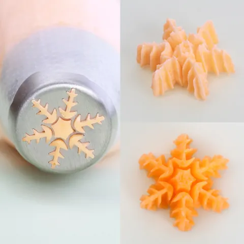 Russische Spritztüllen Edelstahl Nahtlos Weihnachten Schneeflocke Serie Creme Düsen Tortendekorationswerkzeuge Backzubehör