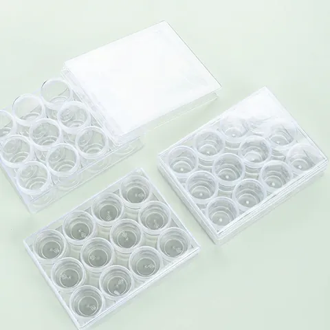 Transparent PP Storage Box Set For Beads Nail Art Diamond Painting Jewelry Accessory Clear Round Bottle Case Organizers