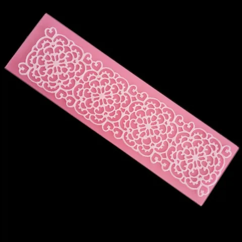 Silicone Cake Lace Border Mold Fondant Chocolate Baking Tool Floral Heart Mandala Style DIY Dessert Decoration Mold