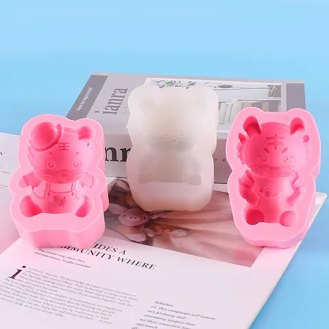 Καλούπι Σιλικόνης Τίγρης DIY Καρτούν Τίγρης Καλούπι Κεριών Για Αρωματικό Κερί Γύψος Ρητίνη Χειροτεχνία Μασκότ Τίγρης Χειροκίνητο Εργαλείο DIY