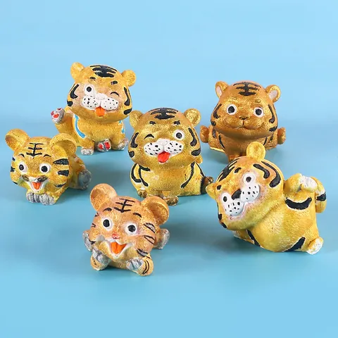 Stampo in Silicone Tigre dello Zodiaco 3D Cartone Animato Stampo in Silicone Liquido per Creazione Ornamenti in Gesso Resina Fai da Te Decorazione da Tavolo
