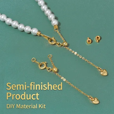 DIY Σετ Κατασκευής Κοσμημάτων Επίχρυσα Εξαρτήματα 14K Ρυθμιζόμενη Αλυσίδα Επέκτασης Με Κούμπωμα Καβούρι Ατσάλινο Σύρμα Πένσα για Χειροποίητο Κολιέ Βραχιόλι Σετ Αξεσουάρ Κοσμημάτων