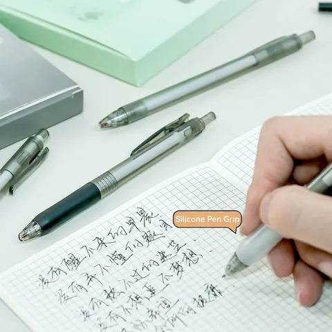 Retractable Gel Pen Quick Dry 0.5 Black Ink Writing Stationery For Student School Office Smooth Writing Carbon Pen