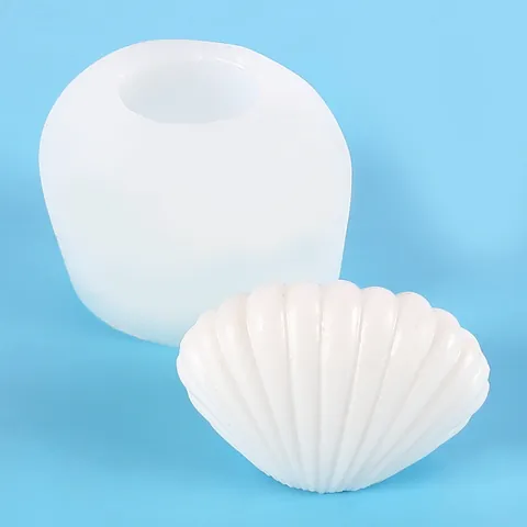 Shell Shaped Silicone Mold For DIY Aromatherapy Candle Resin Casting Decorative Desktop Ornament Handmade Sea Shell Mold