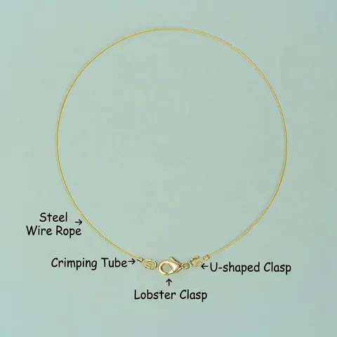 14K Gold Filled DIY Jewelry Making Kit With Lobster Clasp Crimp Beads Wire Protectors And Beading Steel Wire For Necklace Bracelet Handmade Accessories